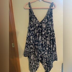 Women's Jumpsuit M Angie hippie lightweight festival artsy indie Boho Patch A032